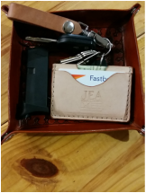 JEA Custom valet tray key hanger card wallet